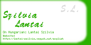 szilvia lantai business card